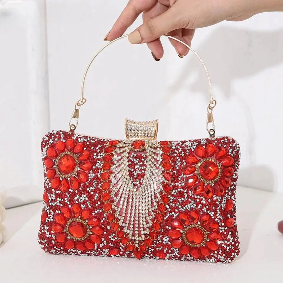 SWISNI Women's Handicraft Beautiful Box Clutch Bag |Evening Party Clutch Bag  Wallet Clutch|Clutch Purses for Women Wedding Handmade Evening Handbags  Party Bridal Clutch(Golden) : Amazon.in: Fashion